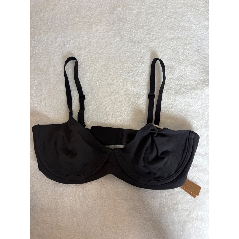 SKIMS Fits Everybody Unlined Demi Bra Onyx Black 34C BR-UWR-2293 NWT